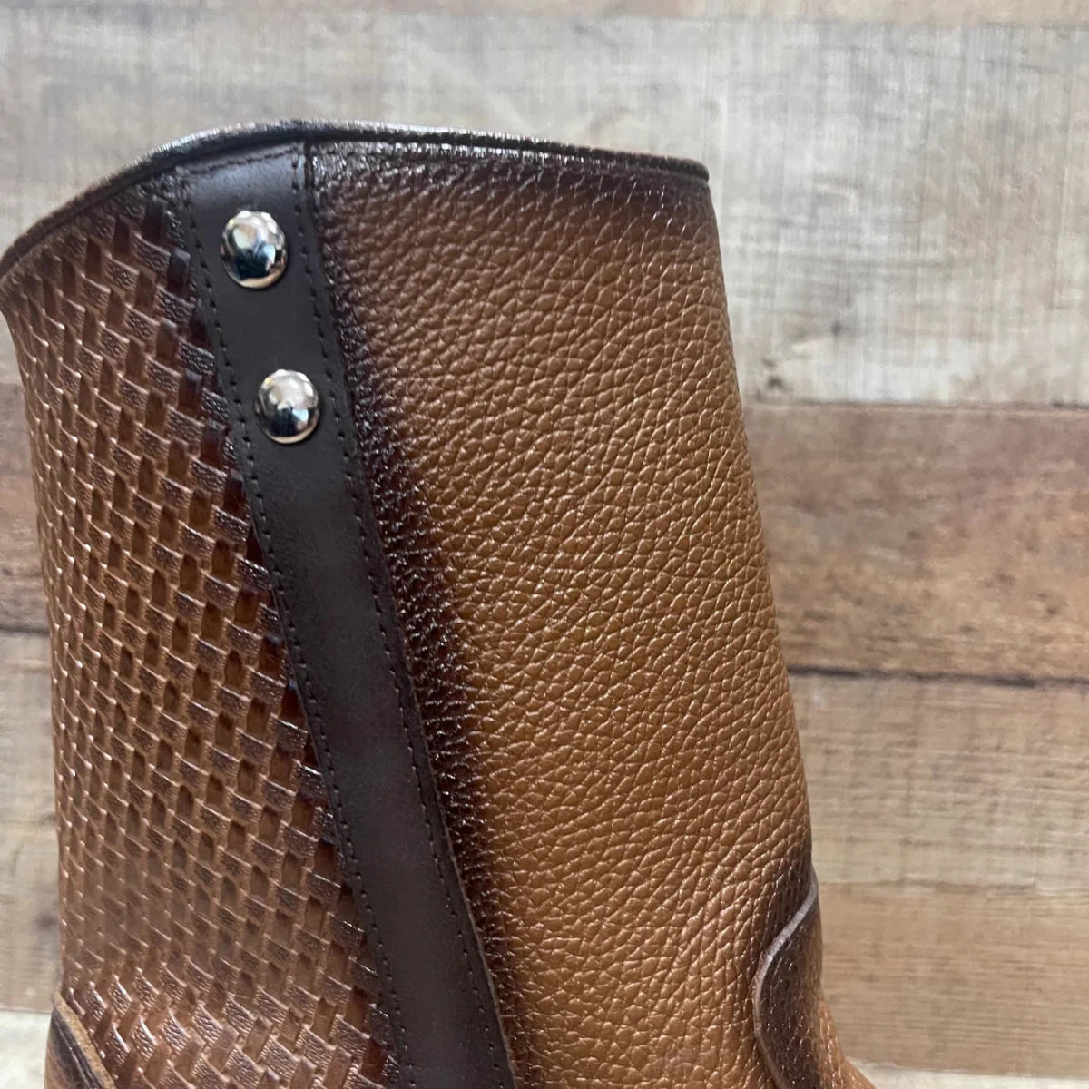 Men's Western Cowboy Zipper Genuine Leather Boots Dubai Toe Est. 261 Honey - OriginalWestern.com