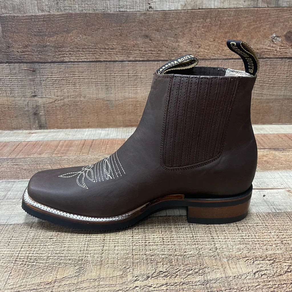Men's Western Rodeo Ankle Boot Crazy Genuine Leather Est. 361 Brown - OriginalWestern.com