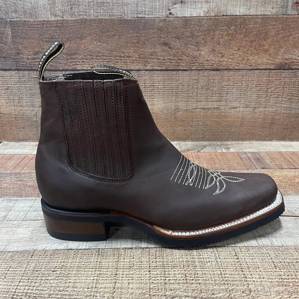 Men's Western Rodeo Ankle Boot Crazy Genuine Leather Est. 361 Brown - OriginalWestern.com