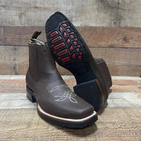 Men's Western Rodeo Ankle Boot Crazy Genuine Leather Est. 361 Brown - OriginalWestern.com
