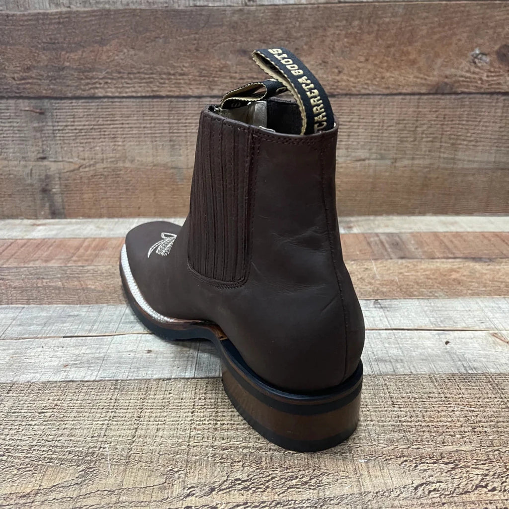 Men's Western Rodeo Ankle Boot Crazy Genuine Leather Est. 361 Brown - OriginalWestern.com