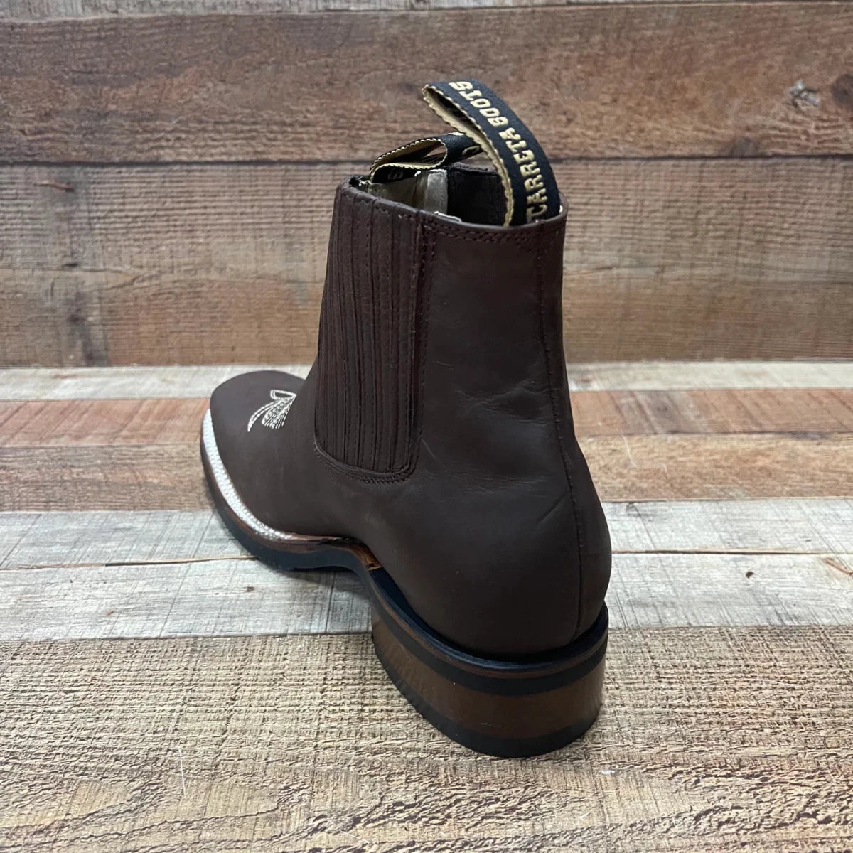 Men's Western Rodeo Ankle Boot Crazy Genuine Leather Est. 361 Brown - OriginalWestern.com
