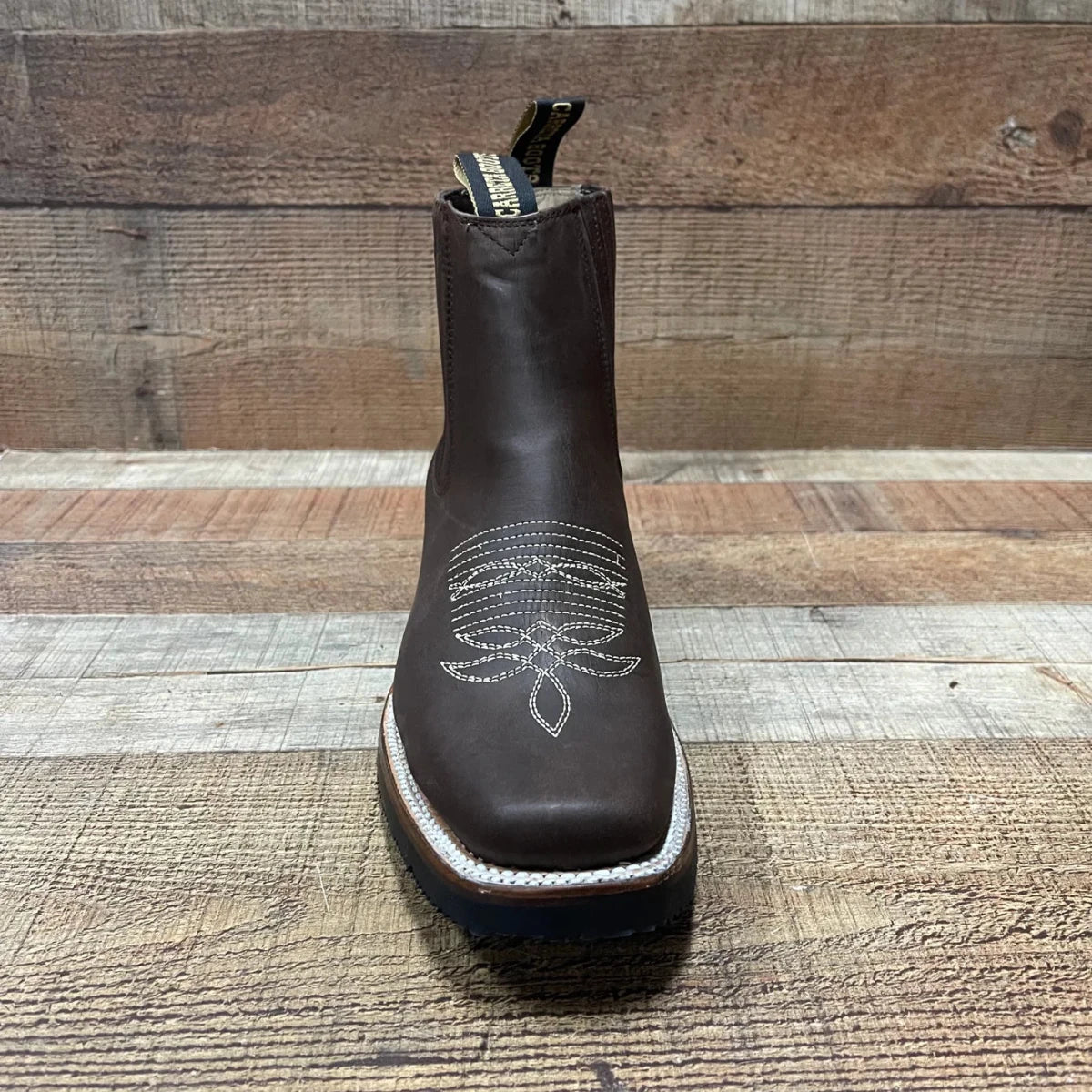 Men's Western Rodeo Ankle Boot Crazy Genuine Leather Est. 361 Brown - OriginalWestern.com
