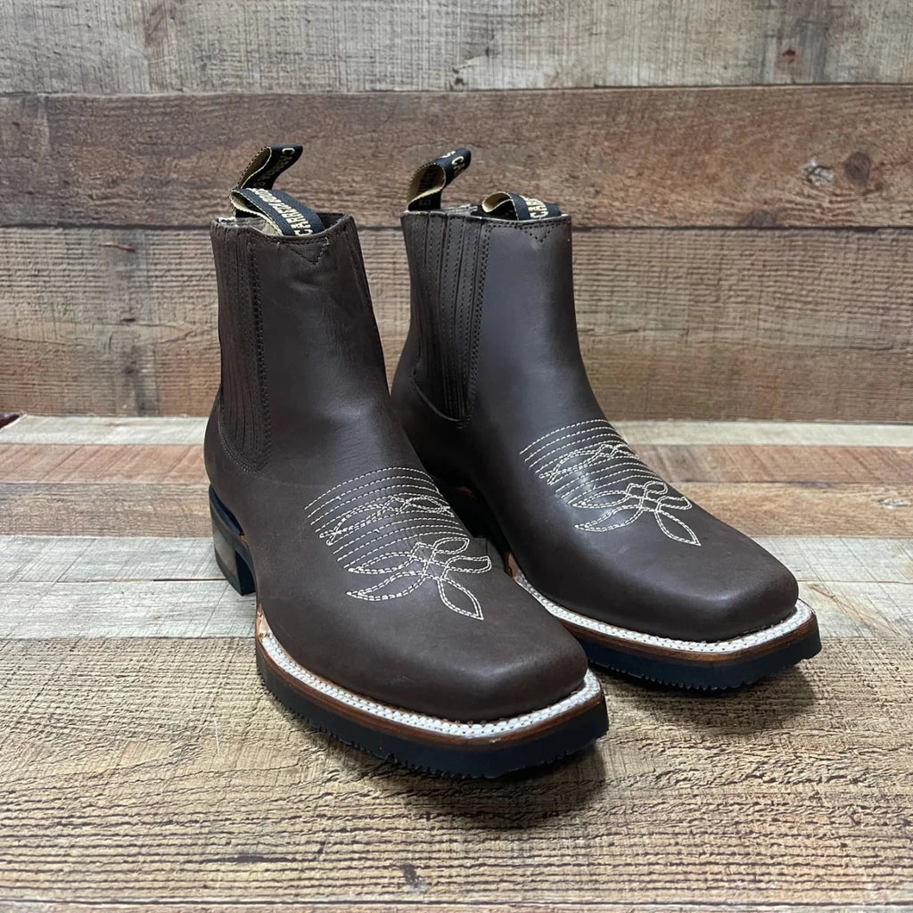 Men's Western Rodeo Ankle Boot Crazy Genuine Leather Est. 361 Brown - OriginalWestern.com