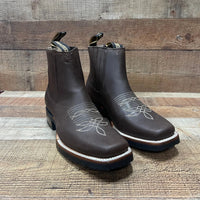 Men's Western Rodeo Ankle Boot Crazy Genuine Leather Est. 361 Brown - OriginalWestern.com