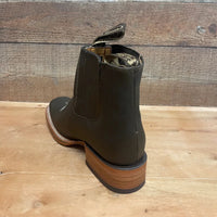 Men's Western Rodeo Ankle Boot Leather Sole Embroidered Design Genuine Crazy Leather - OriginalWestern.com