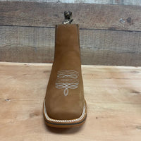 Men's Western Rodeo Ankle Boot Leather Sole Embroidered Est. 712 Camel - OriginalWestern.com