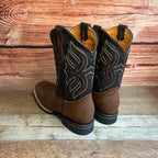 Men's Western Rodeo Cowboy Genuine Leather Square Toe Boots Est. 699 Caoba - OriginalWestern.com