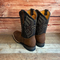 Men's Western Rodeo Cowboy Genuine Leather Square Toe Boots Est. 699 Caoba - OriginalWestern.com