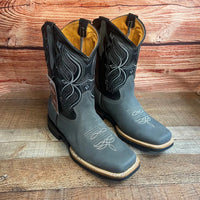 Men's Western Rodeo Cowboy Genuine Leather Square Toe Boots Est. 699 Gray - OriginalWestern.com