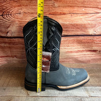 Men's Western Rodeo Cowboy Genuine Leather Square Toe Boots Est. 699 Gray - OriginalWestern.com