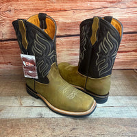 Men's Western Rodeo Cowboy Genuine Leather Square Toe Boots Est. 699 Tan - OriginalWestern.com