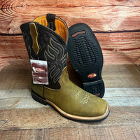 Men's Western Rodeo Cowboy Genuine Leather Square Toe Boots Est. 699 Tan - OriginalWestern.com