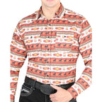 El General - Men's Brick Western Shirt with Horse and Desert Print 44315