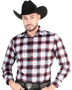 El General - Men's Western Shirt in Black and Red Plaid 44701