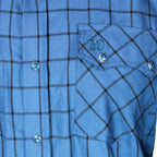 Men's White Diamonds - Blue Plaid Denim Shirt - WD-803 - OriginalWestern.com