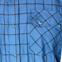 Men's White Diamonds - Blue Plaid Denim Shirt - WD-803 - OriginalWestern.com
