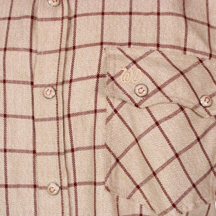 Men's White Diamonds Long Sleeve Western Shirt - Beige WD-804 - OriginalWestern.com