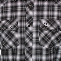 Men's White Diamonds Long Sleeve Western Shirt - Black and White WD-808 - OriginalWestern.com