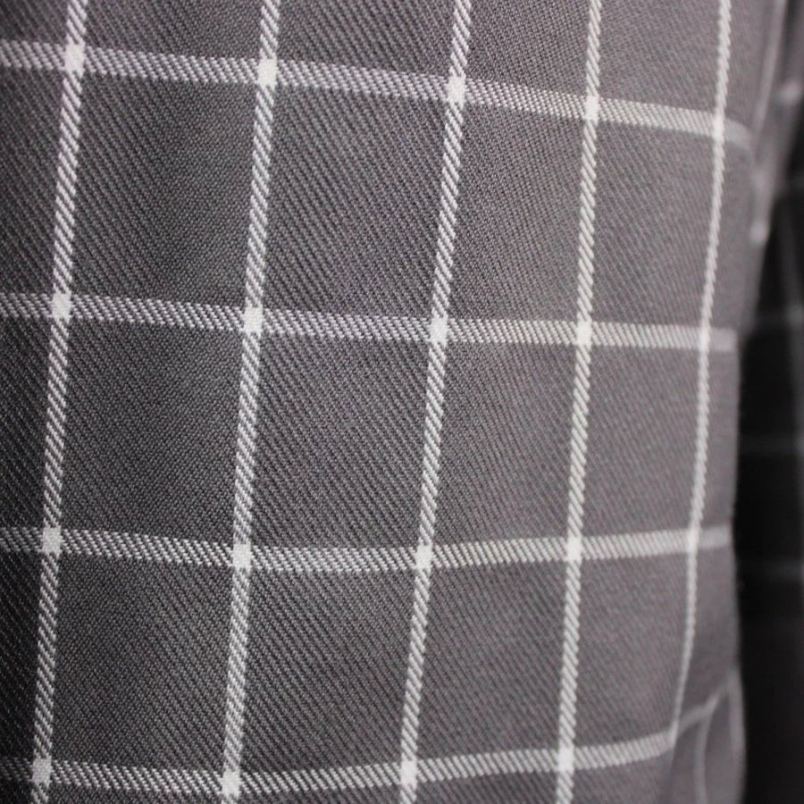 Men's White Diamonds Long Sleeve Western Shirt - Grey WD-807 - OriginalWestern.com