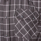 Men's White Diamonds Long Sleeve Western Shirt - Grey WD-807 - OriginalWestern.com