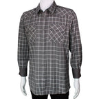 Men's White Diamonds Long Sleeve Western Shirt - Grey WD-807 - OriginalWestern.com