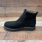 Men's Work Black Double Zipper Handwoven Genuine Leather Oil/Water Resistant Est. 33 - OriginalWestern.com