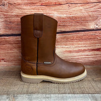 Men's Work Boots Light Pull On Genuine Leather Oil/Water Resistant Round Toe Est. 305 - OriginalWestern.com