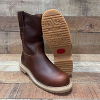 Men's Work Boots Light Pull On Genuine Leather Resistant Round Toe Durable Est. 104/105 - OriginalWestern.com