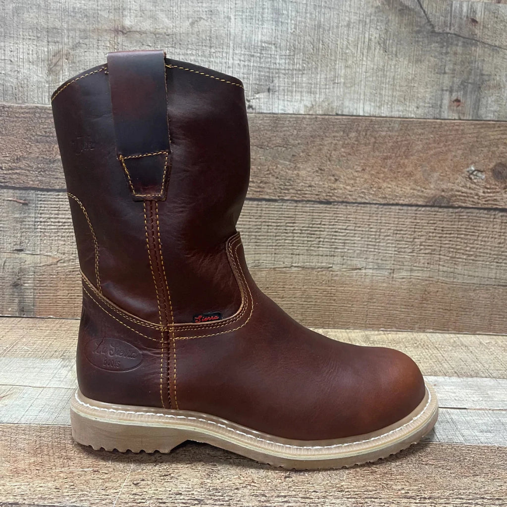 Men's Work Boots Light Pull On Genuine Leather Resistant Round Toe Durable Est. 104/105 - OriginalWestern.com