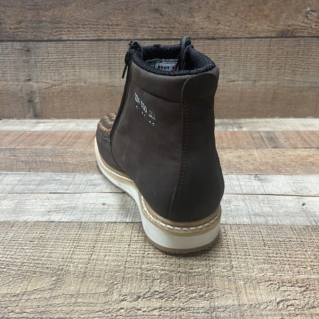 Men's Work Double Zipper Handwoven Genuine Leather Oil/Water Resistant Est. 341 - OriginalWestern.com