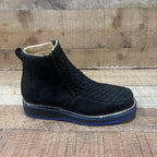 Men's Work Red/Blue Sole Zipper Handwoven Genuine Leather Oil/Water Resistant Est 334/444 Blue - OriginalWestern.com