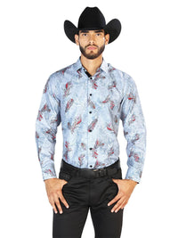 El General - Casual Long Sleeve Shirt - Gray 43815