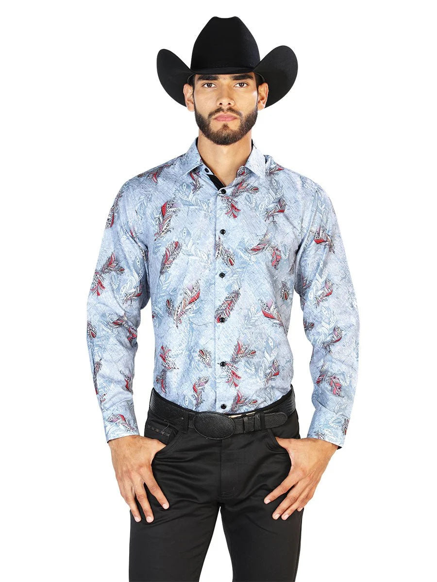El General - Casual Long Sleeve Shirt - Gray 43815