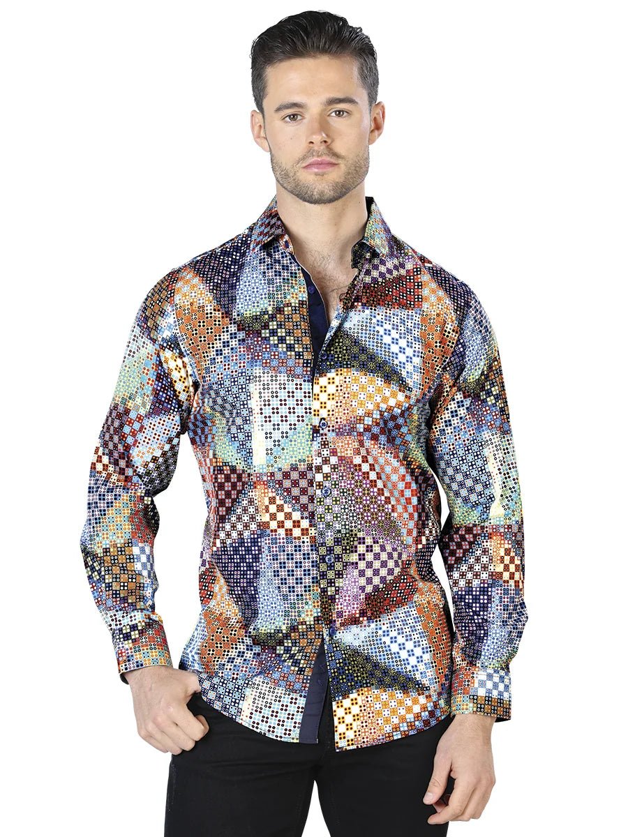 Multicolor Casual Long Sleeve Shirt 44045 - OriginalWestern.com