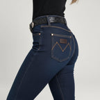 Women's Western Bootcut High Waist Stretch Premium Jeans - Dark Blue DMW #1