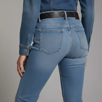 Women's Western Bootcut High Waist Stretch Premium Jeans - Light Blue DMW #3
