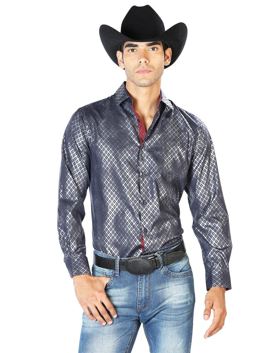El General - Navy Casual Long Sleeve Shirt 43573