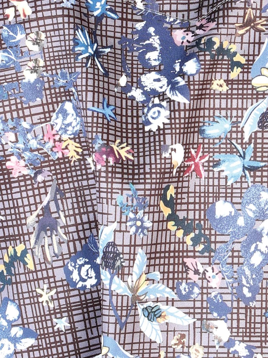Navy Floral Casual Long Sleeve Shirt 43953 - OriginalWestern.com