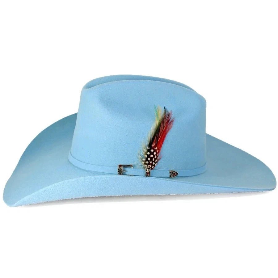 Original Stone 100X Western Cowboy Hat for Men and Women Roper Style-Baby Blue - OriginalWestern.com