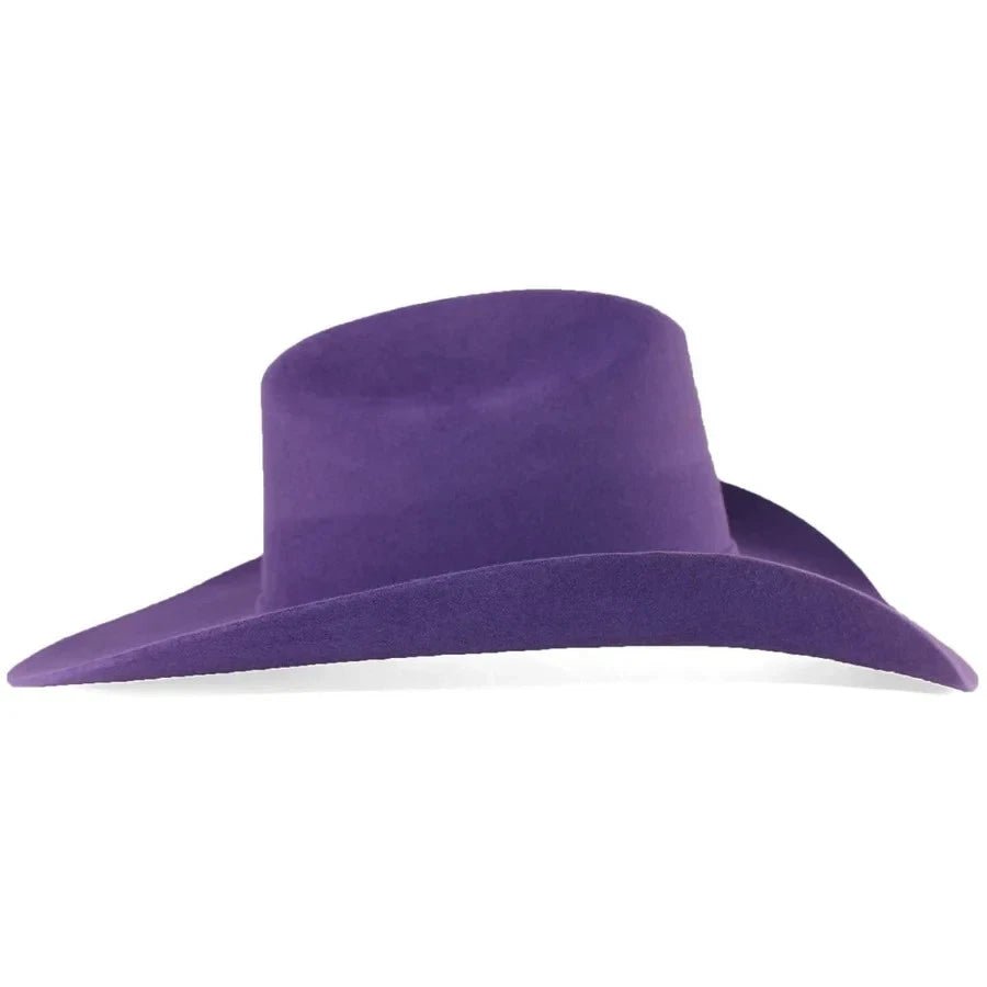 Original Stone 100X Western Cowboy Hat for Men and Women Roper Style-Purple - OriginalWestern.com