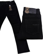 Men's Boot Cut Western Jeans – Stretch Denim Cowboy Pants - Black 4670