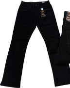 Men's Boot Cut Western Jeans – Stretch Denim Cowboy Pants - Black 4670