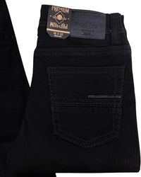 Men's Boot Cut Western Jeans – Stretch Denim Cowboy Pants - Black 4670