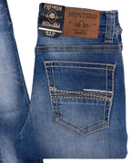 Men's Boot Cut Western Jeans – Stretch Denim Cowboy Pants - Light Blue 4670
