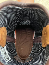 Patron Men’s Cowboy Work Boots, Crazy Horse Leather with Steel Toe and Embroidered Shaft, Square Steel Toe - Brown - OriginalWestern.com