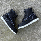 Patron Men’s Lace-Up Work Boots, Leather with Soft Toe and Wedge Sole, Moc Toe - Black - OriginalWestern.com
