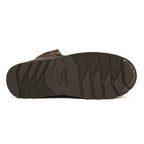 Patron Men’s Lace-Up Work Boots, Pebbled Leather with Wedge Sole, Moc Toe - Dark Brown - OriginalWestern.com