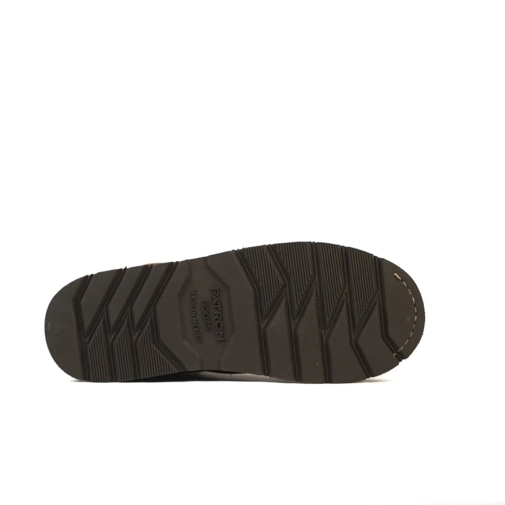 Patron Men’s Waterproof Lace-Up Work Boots, Crazy Horse Leather with Wedge Sole, Moc Toe - Brown - OriginalWestern.com