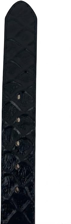 Pirarucu Monster Fish Print Western Belt with Removable Buckle - Black - OriginalWestern.com